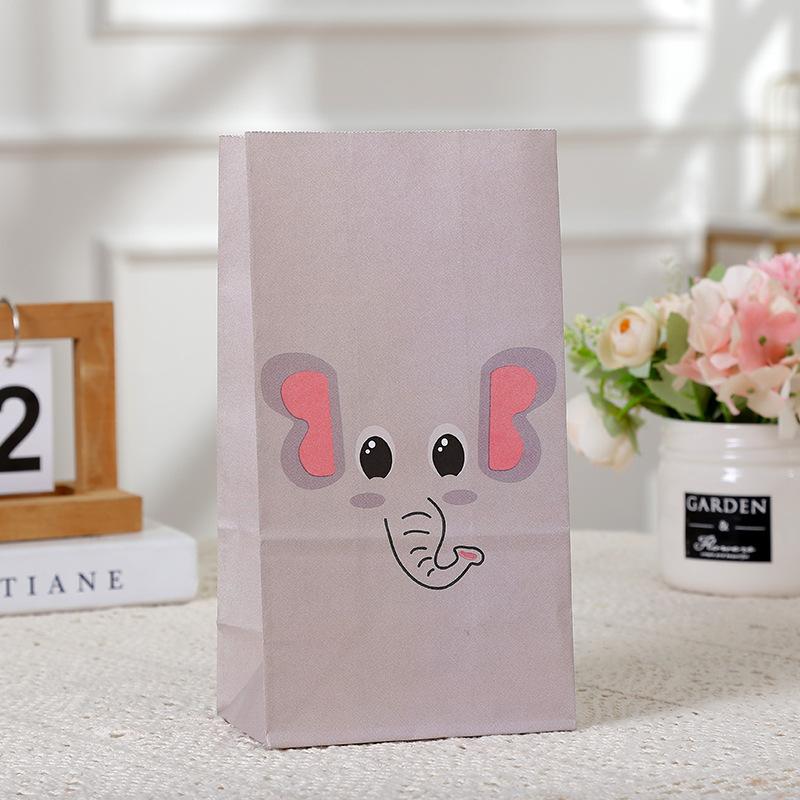 StoBag animal theme gift wrapping bags for sweets party favor bags for kids birthday bread packaging reusable treat bag