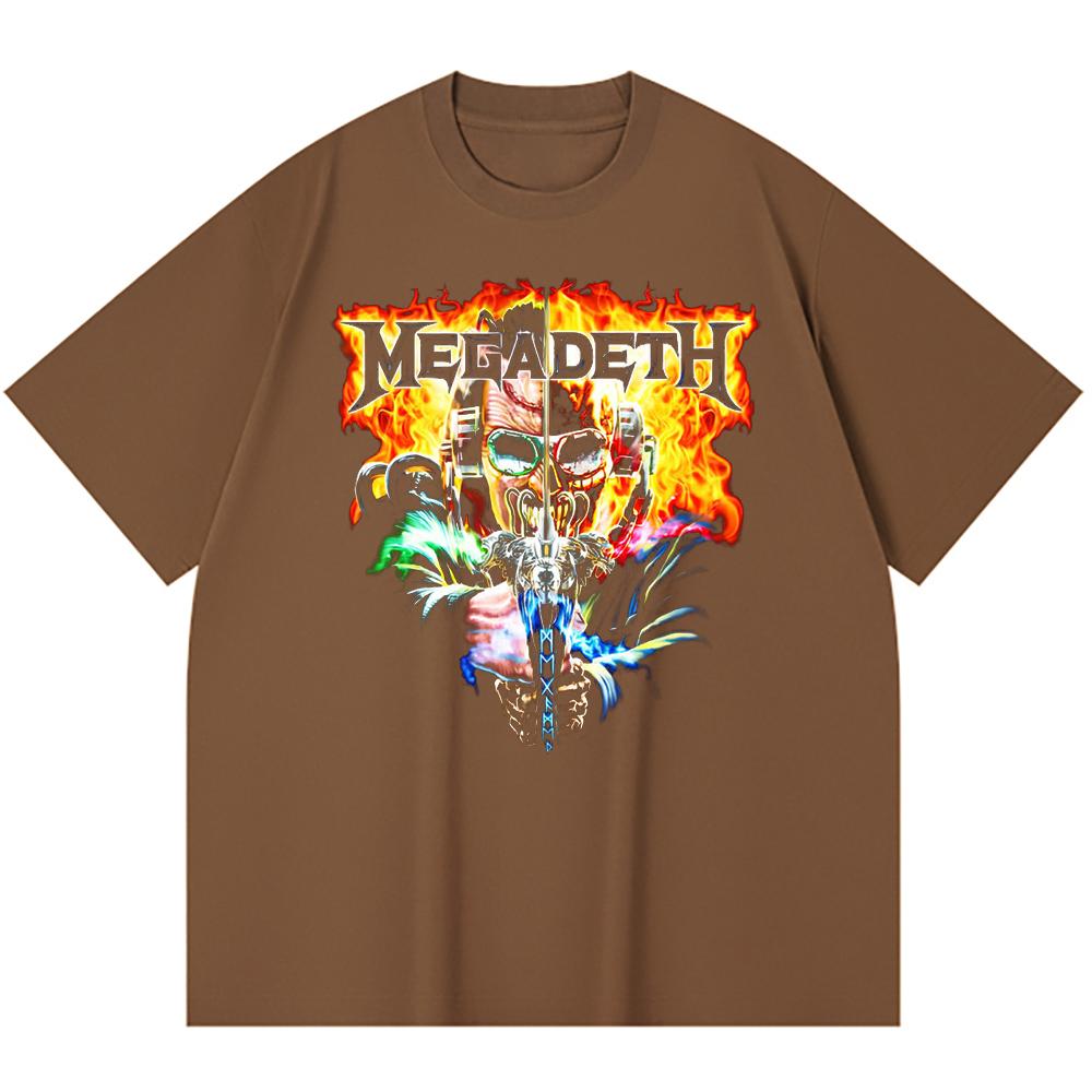 Tricou Heavy Metal 230 Gsm 100% Bumbac Imprimeu Trupă Rock Muzică Populară Tricou Unisex din Bumbac Gros