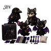 Stoff Nähset Halloween Freunde Patchwork-Set, Tier DIY Machen Sie 4 entzückende Charaktere, Basteln für Anfänger Handgemachtes Geschenk Feiertagsdekoration