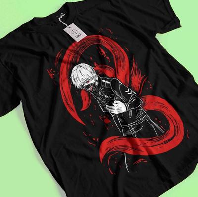 Tokyo Ghoul Marškinėliai Ken Kaneki Marškinėliai Juuzou Suzuya Marškinėliai Touka Kirishima Siaubo