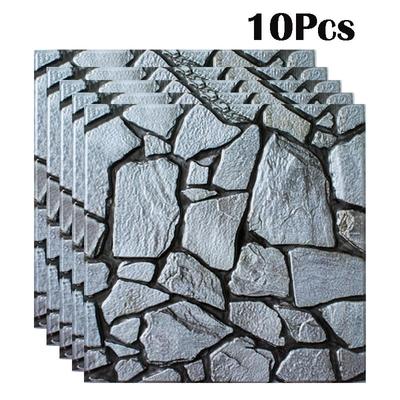 10 Stück 3D selbstklebende wasserdichte Wandaufkleber PVC Küche Badezimmer Fliesenaufkleber