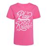 Play Rules Round Neck Pullover Breathable Printed Casual Short Sleeve Regular T-Shirt Women Tops 779258-616