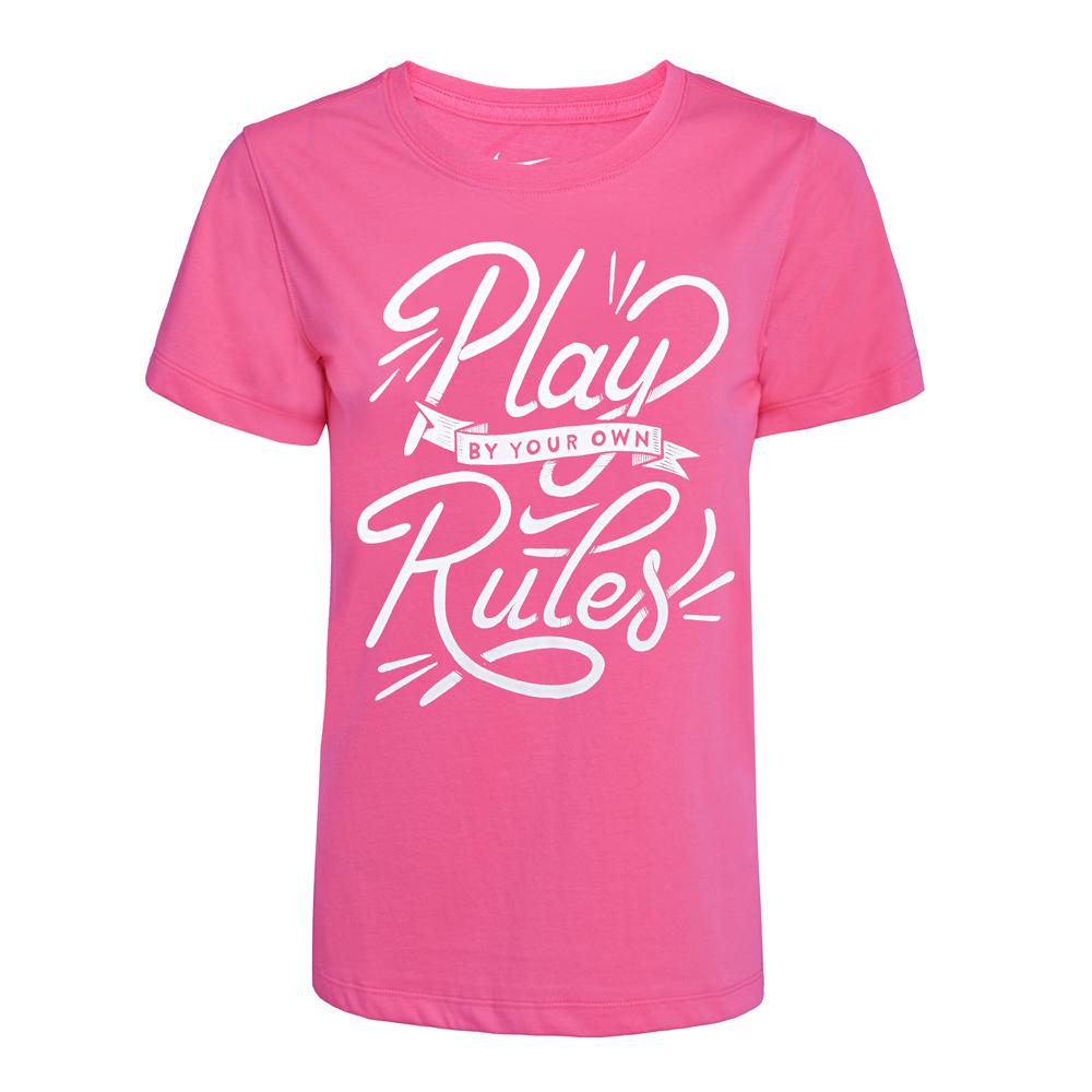 Nike Play Rules Round Neck Pullover Breathable Printed Casual Short Sleeve Regular T-Shirt Women tops 779258-616 S