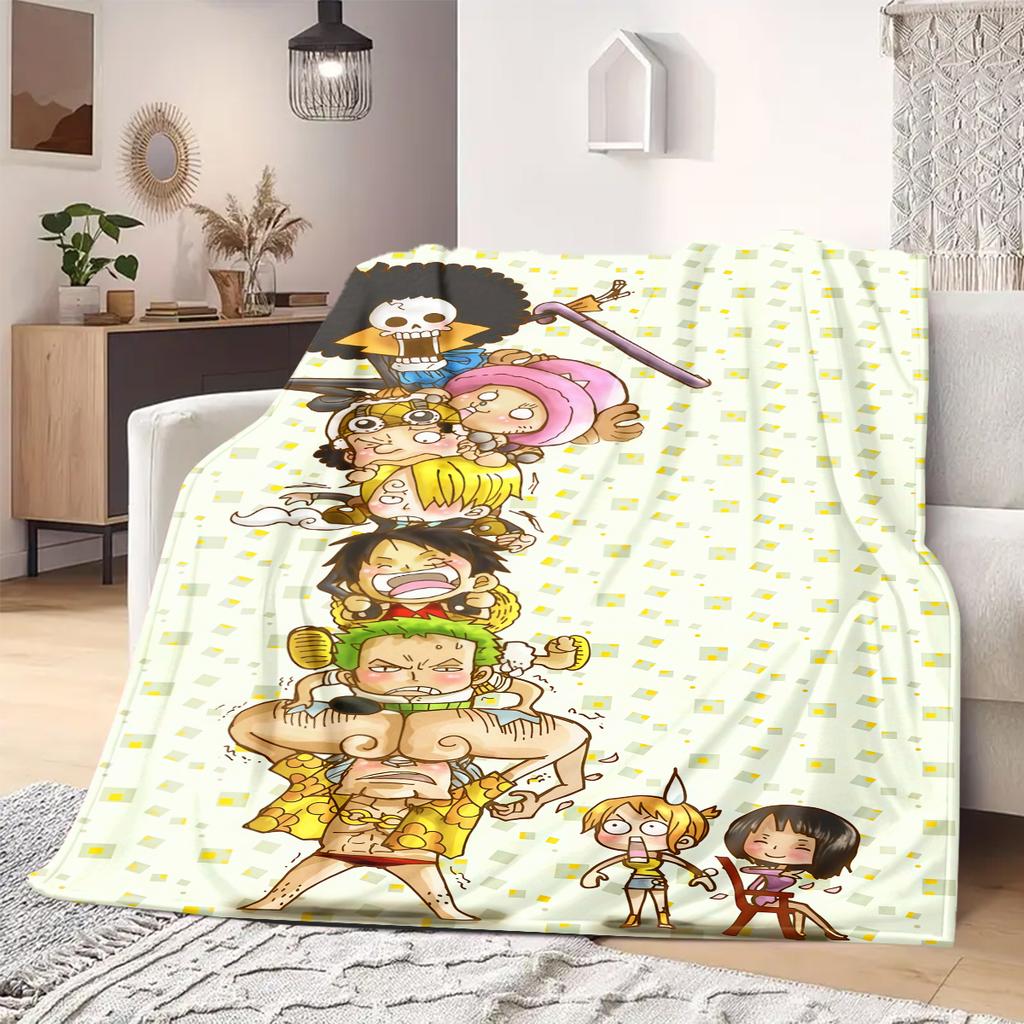 ONE PIECE Print Blanket Warm Comfortable Flannel Blanket Suitable for Bedrooms,Sofas, Beds,Chairs,Travel -QIAO81