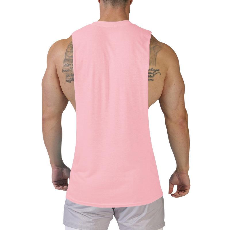 Men Muscle Fit Sleeveless Tank Top With Side Cutout Workout Gym Shirt