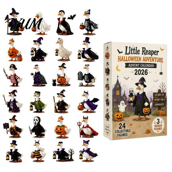 Halloween Countdown Calendar Goose Advent 2026, 24 Day with Cute Decorations Acrylic Duck Ornaments, Collectible Gift for Kids Teen Adults Unique