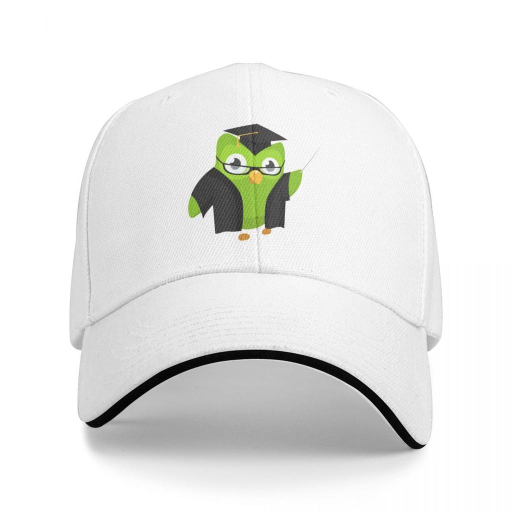 Duolingo Owl Duo Print Baseball Caps Snapback Baseball Hats Breathable Casual Casquette Outdoor for Men And Women