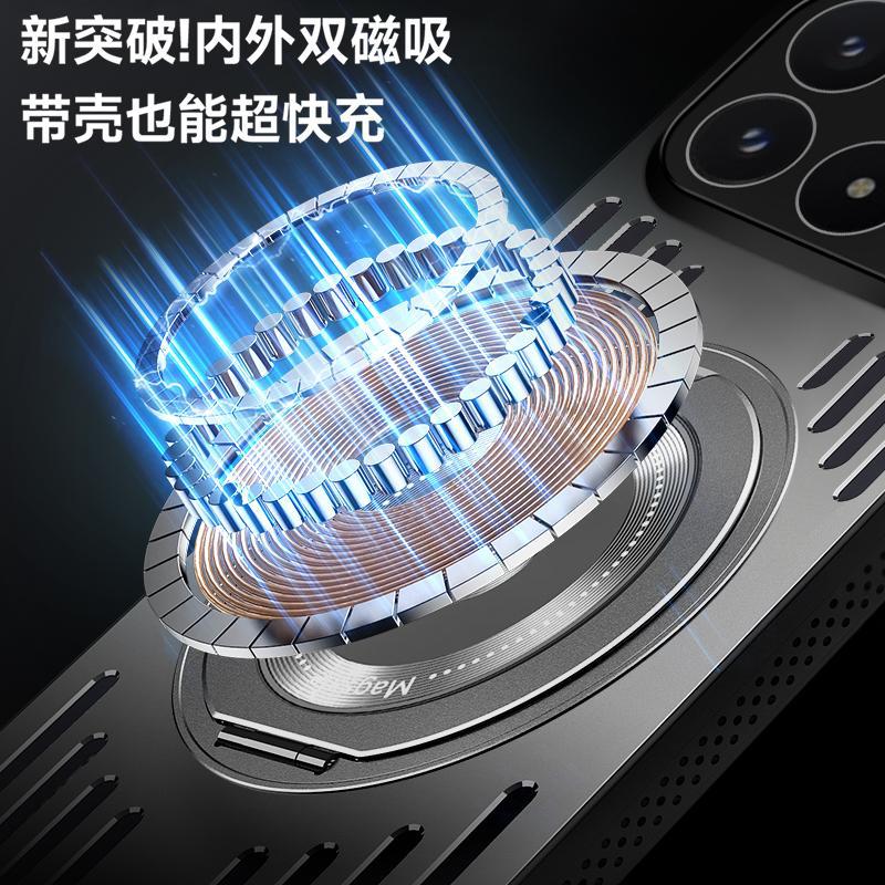Applicable to Redmi K111ProMax mobile phone case, new aluminum alloy heat dissipation lens integrated bracket, anti-drop cover