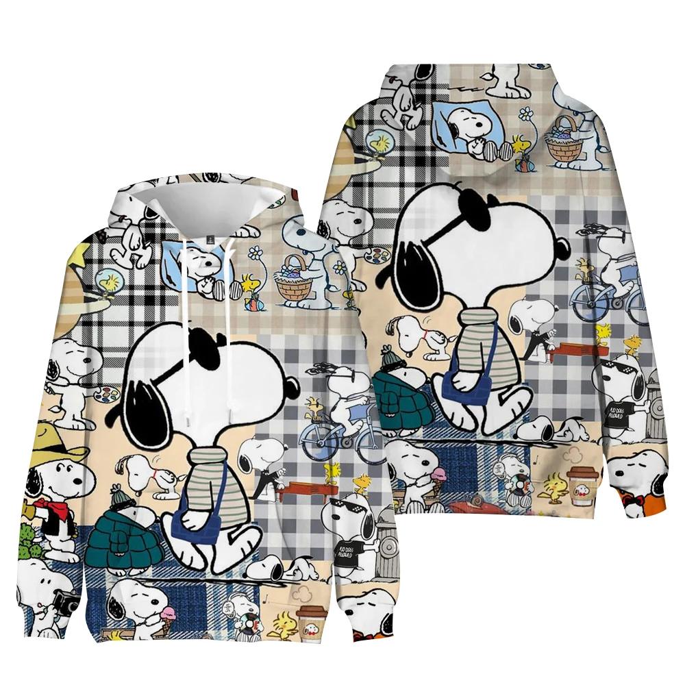 Snoopy cartoon women's sweatshirt, fashionable streetwear hoodie gift, Snoopy cartoon streetwear sweatshirt hoodie