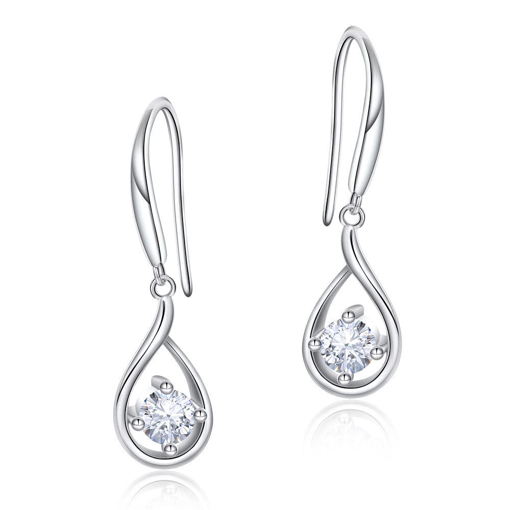 

Naniwaai Earrings for Dangling Drop 18K Silver Wedding Jewelry Women, Popular, Birthstone, Earrings, Hypoallergenic, Gold, Plating, 925, Hook, Gift,