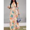 BITCED Fashion V-Neck 3/4 Sleeves  Casual Dresses