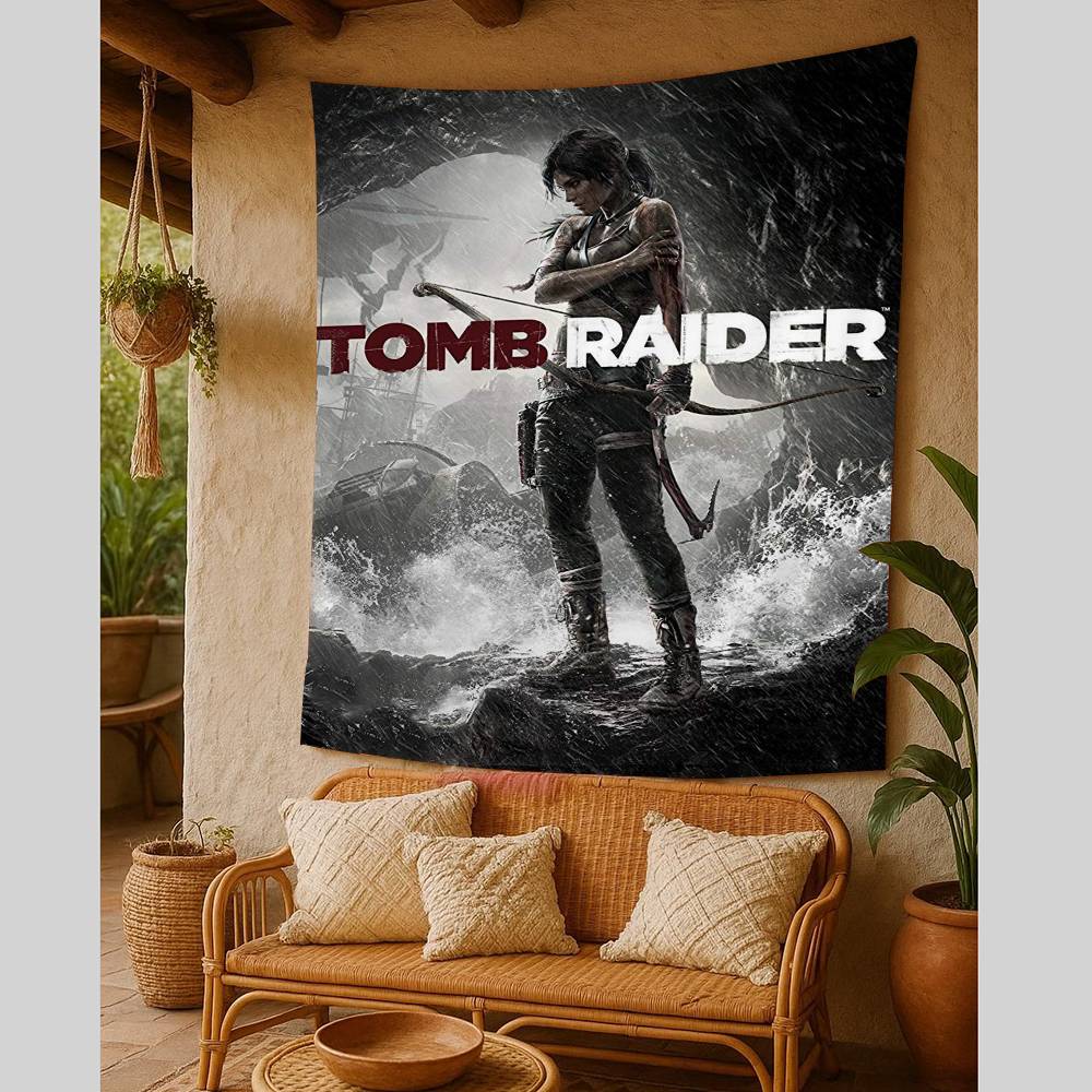 Hot Vedio Game Tomb Raider 123 Hanging Bohemian Tapestry Bohemian Wall Tapestries Mandala Cheap Hippie Wall Hanging