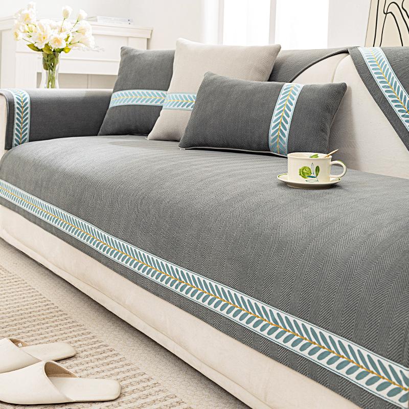 

New Sofa Cushion Four Seasons Universal Living Room Light Luxury High-End Sofa Cover Non-Slip Backrest Armrest Cover 70*70cm