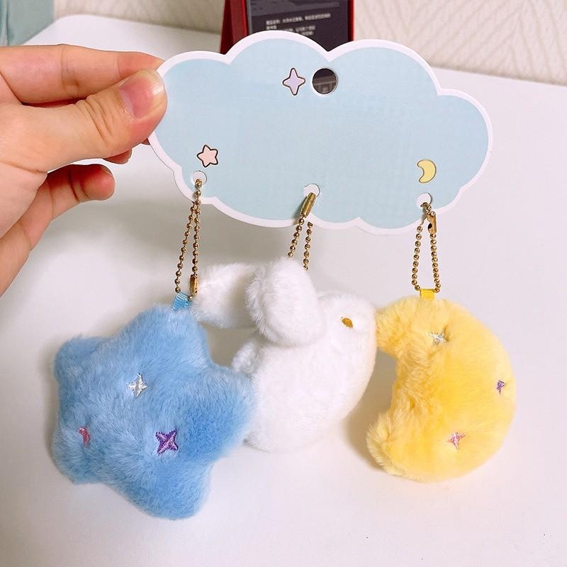 Nosefeeder Moon Bunny Plush Toy With Star Shape Pillow For Gift And Home Decor