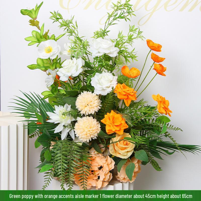 Mori Style Artificial Wedding Floral Aisle Decoration
