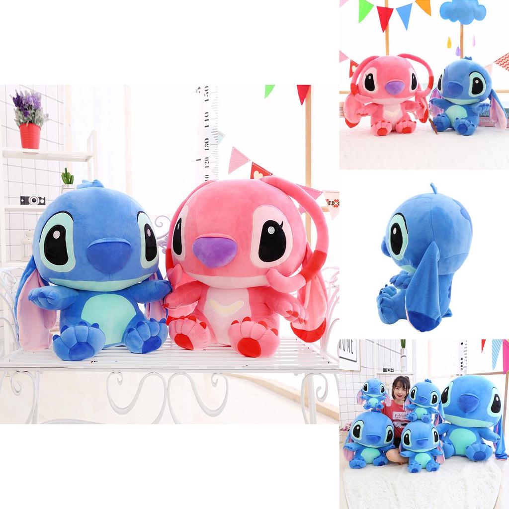 Large Cuddly Soft Lilo Stitch Stitch Angel Plush Toy