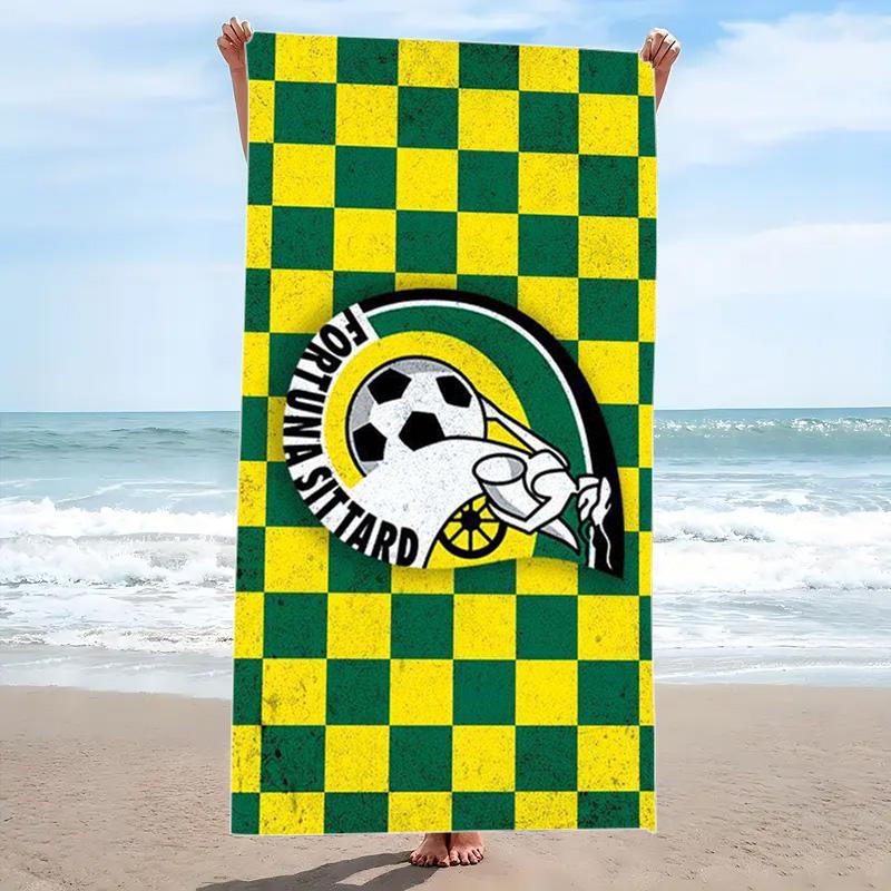 Fortuna Sittard Print Beach Towel, Large Soft Quick Dry Towel for Beach Camping Swimming