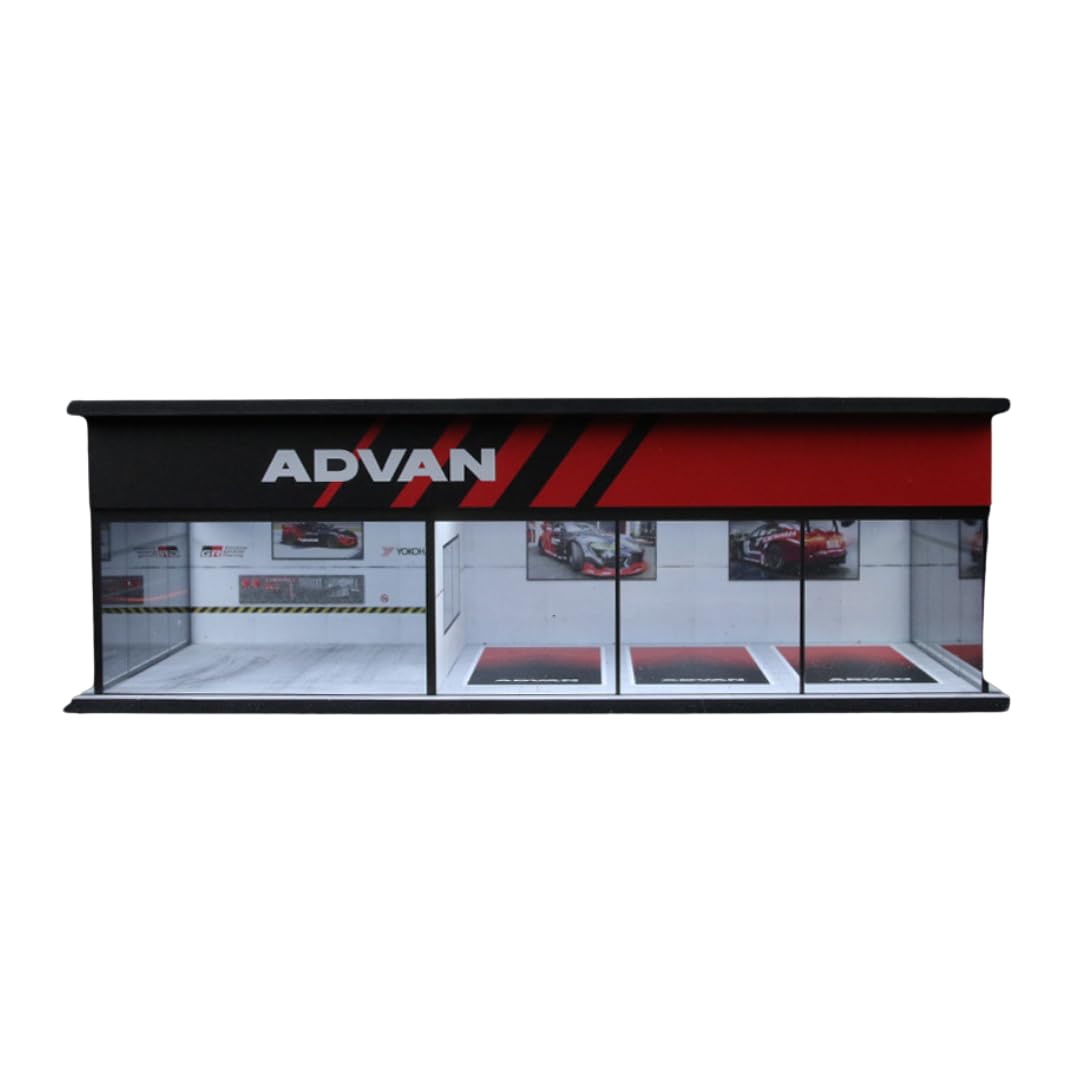 Moreart Масштаб 1/64 Гараж Advan Парковка MO914508 Пит-бокс Модель Диорама [Параллельный импорт]