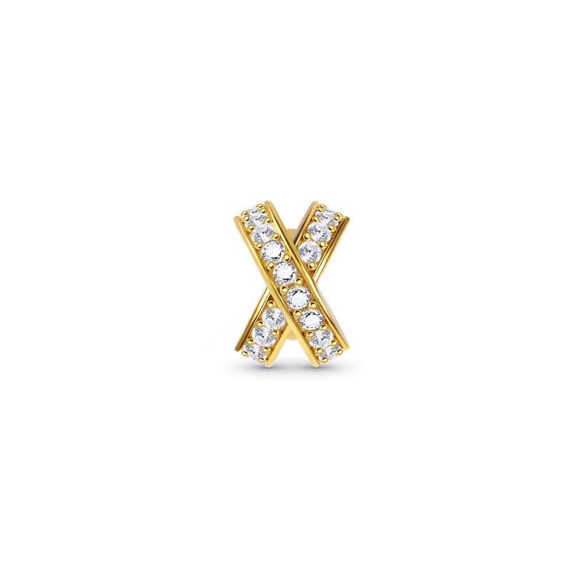 New Golden Fine Sparkling Clip Collection Charm Bead Charms Safety Chain Clip Flower Heart Clip Compatible With Authentic Bracelets Do It Yourself J