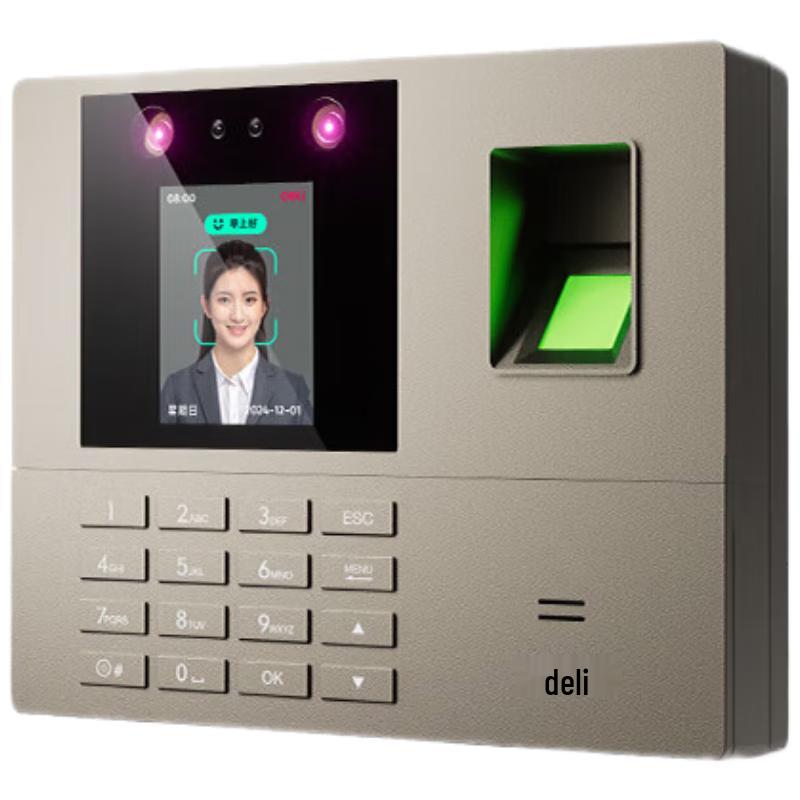 

Deli Face & Fingerprint Attendance Machine CN plug (adapter included)