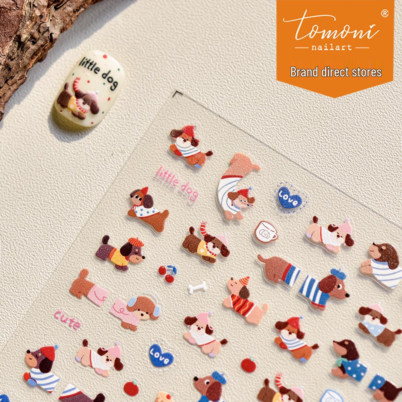 

Tomoni Puppy Nail Art Stickers: Durable, Popular Japanese Stationery for Kids