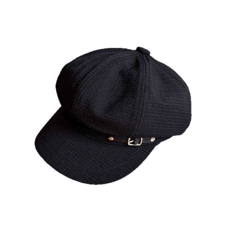 Autumn and winter hat women's retro hat fashion versatile cap small octagonal hat