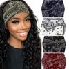 African Extra Wide Elastic Wrap Headband for Yoga and Sports