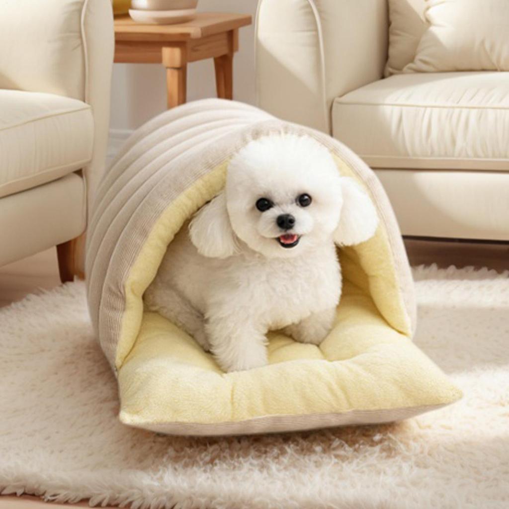 winter Indoor thickened cat bed washable soft short plush fluffy cats sleeping bed enclosed warm pets bed for Puppy Kitten