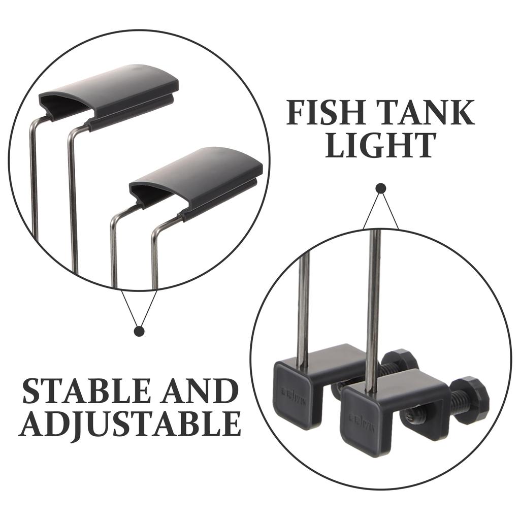 2 Pcs Aquatic Lamp Bracket Tank Light Riser Aquarium Holder Fish Lighting Fixtures High Plastic Mount Accessory Stand