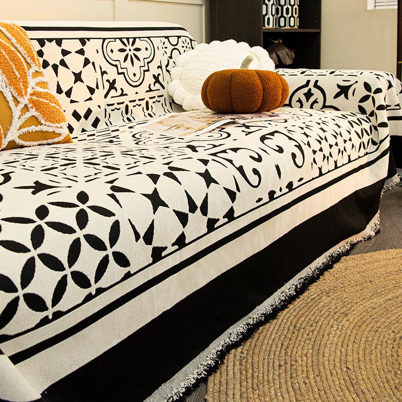 Thickened New Sofa Cover Cloth Full Cover Blanket Four Seasons Anti-cat Scratch American Letter Sofa Dustproof Cover Towel