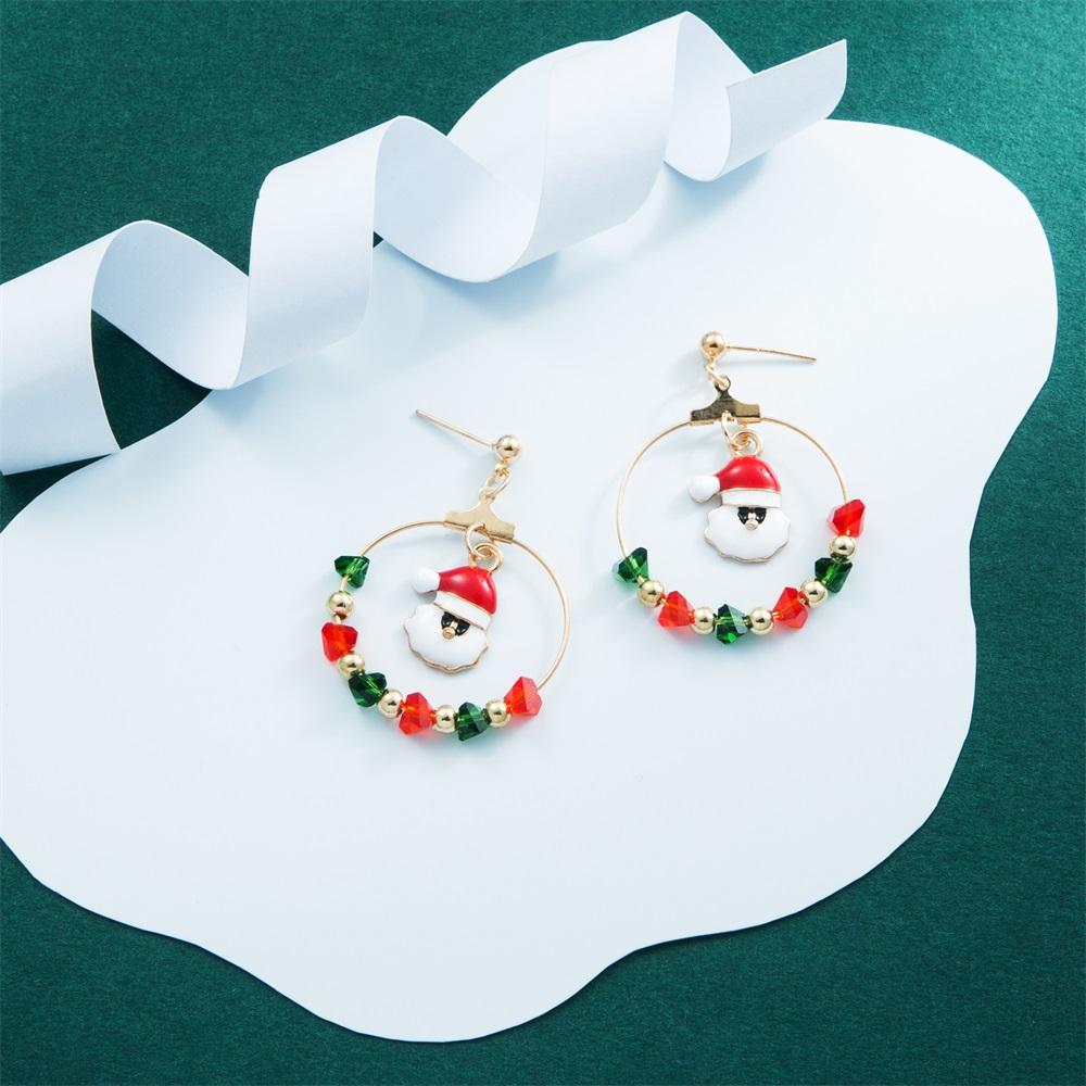 2024 Weihnachtsserie mit Ohrringen, Weihnachtsmann, Weihnachtsbaum, geometrische Ohrringe, modische und verspielte Ohrringe