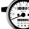 Motorcycle 140km/h Mechanical LED Speedometer 60mm White Panel (White LED)