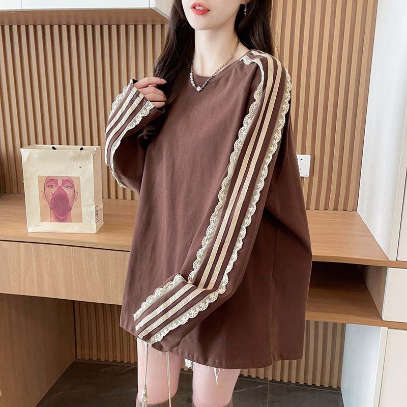 Sweatshirt for Women Autumn Winter Thickened Warm Stretchy Long Sleeve Oversize Tops