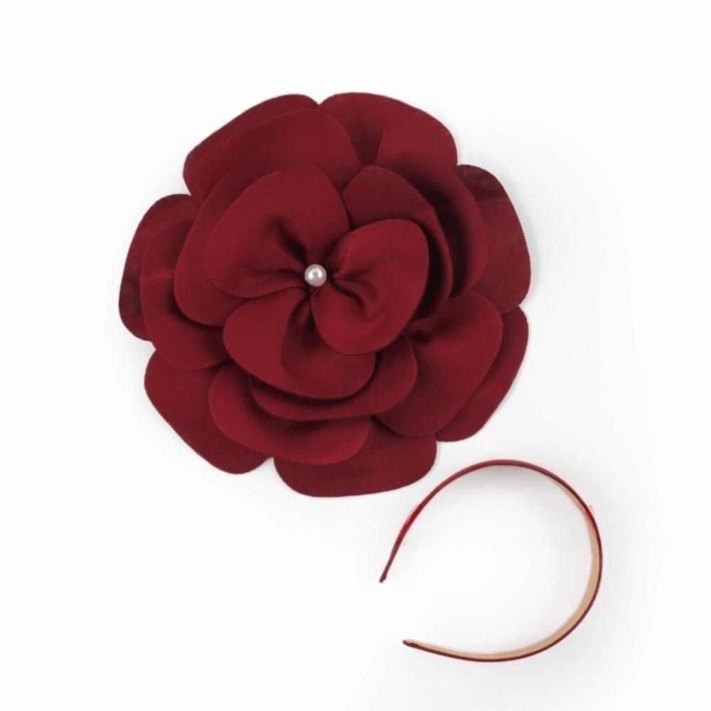 Fashion Headpiece 3D Flower Fascinators Hat Large Flower Formal Tea Party Hats Rose Fascinators Tea Parties