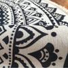 Nordic Cotton and Linen Home Leisure Non-slip Fringed Printed Round Carpet Living Room Floor Mat Bedroom Bedside Blanket