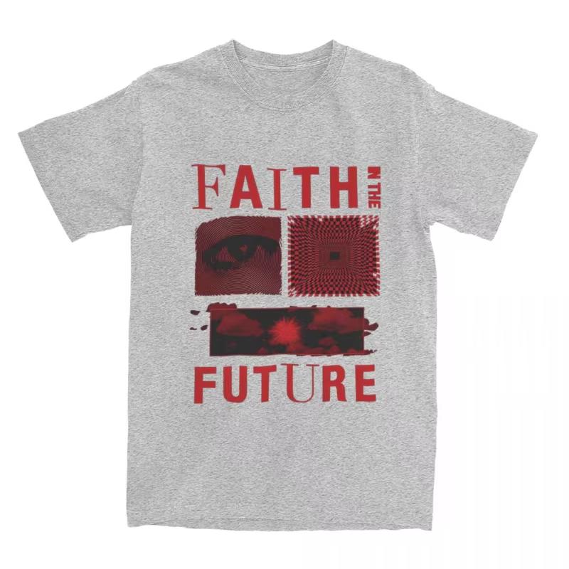 Louis Tomlinsons Faith Future Accessoarer Herr Dam Vintage Bomulls T-shirt Merch Tee Sommar Streetwear Överdimensionerad Lös Avslappnad Topp