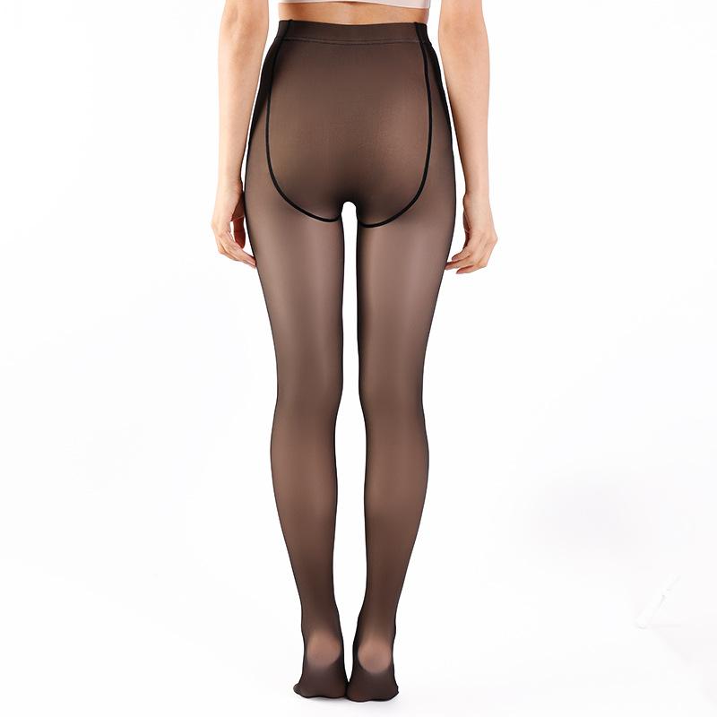 Women's Thermal Leggings Insulated Tights Lined High Waist Elasticity Thick Plush Women Pantyhose Winter