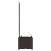 Garden Planter Brown 40 X 40 X 142 Cm Plastic