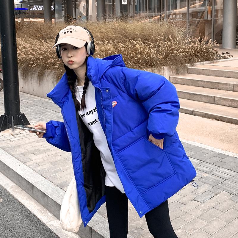 Podzim Zima Zahustit Teplá Parka Ženy Neformální Sladké Jednobarevné Velká kapsa Volná Kabát s kapucí Bundy Outwear