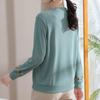 Middle Age Mom Spring Autumn V Neck Knit Top Women Elderly Casual Blouse Base Layer Shirt