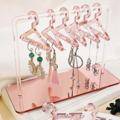 8 ΤΕΜ Κρεμάστρες Clear Acrylic Jewelry Hanging Personalized Rack Display Σκουλαρίκια Κρεμαστά Ρούχα Βάση Αποθήκευση Κοσμήματα Shopwindow Manager Ράφι προβολής