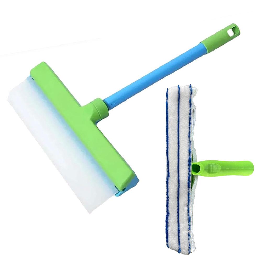 Silicone Window Squeegee Kit Reusable Multifunction Clean Scraper Anti-Slip Microfiber Cleaning Mop Car Cleaning Wiping Tools