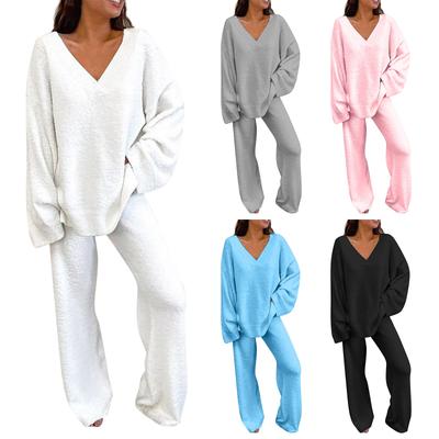 Kadın Kürklü Set Günlük Giyim Çift Taraflı Polar İki Parçalı Set