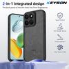 KEYSION Matte Translucent Black Phone Case for HONOR X7c Soft Silicone+PC Clear Shockproof Back Cover for Honor 200 Smart 5G