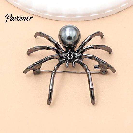 Hemdkragen-Anstecker 1/2 Stück 3D Spinnen-Brosche für Halloween, Horror-Legierung Metall Kleidungspins Anstecknadel, Kleidung Jacken Rucksäcke Kostümzubehör Mantel