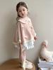2025 Fashionable Red Knitted Girls' Cardigan – Autumn Spring Outerwear for Baby and Little Girls