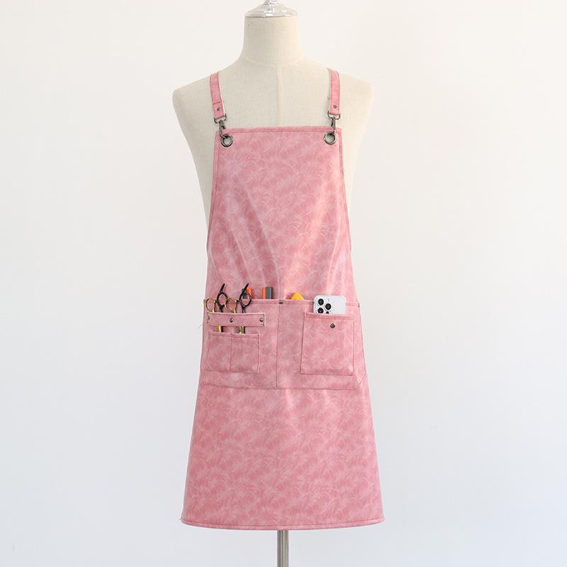 Vintage Pu Leather Apron Bbq Kitchen Chef Baking Crazy Horse Overalls Apron