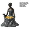 Leaf Fairy Bird Feeder Resin Goddess Figurine Birdseed Holder Outdoor Bird Feeder for Garden Backyard Balcony Porch Decoration