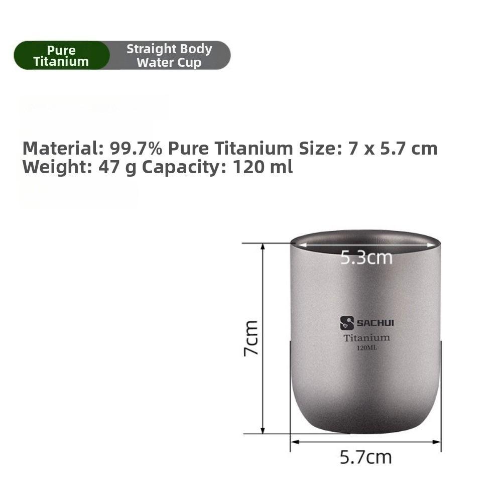 Double-Wall Coffee Tea Mug Lightweight Outdoor Drinkware New Ti Tea Cup Hiking Tea Cup