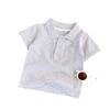 Children's Summer Polo Shirt: Unisex Short-Sleeve T-Shirt with Lapel and Lace for Boys and Girls